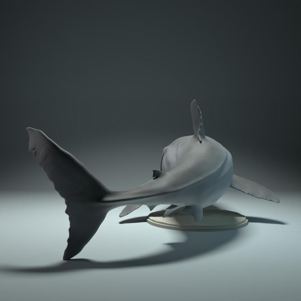 Productfoto dierenfiguur Animal Den Miniatures 2: zeedierfiguur: witte haai (22_09_02)