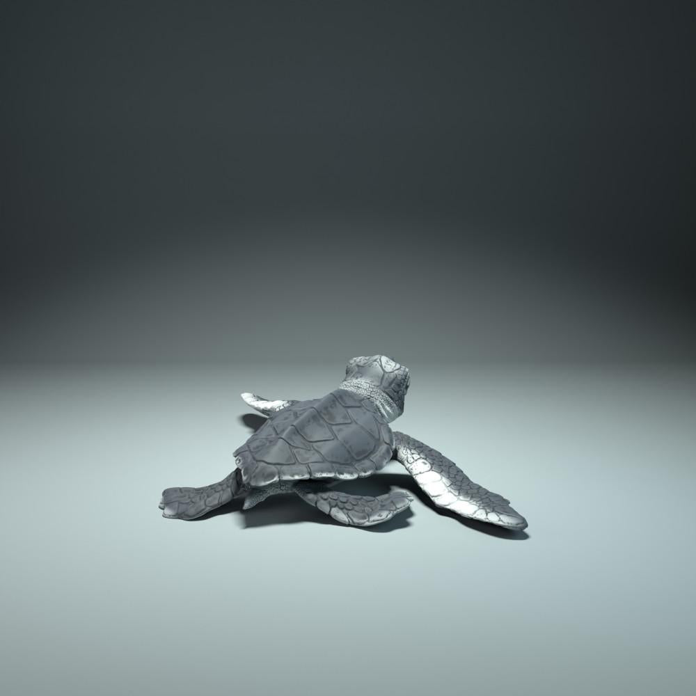 Productfoto dierenfiguur Animal Den Miniatures 2: zeedierfiguur: pas uitgekomen zeeschildpadjong (21_12_01)