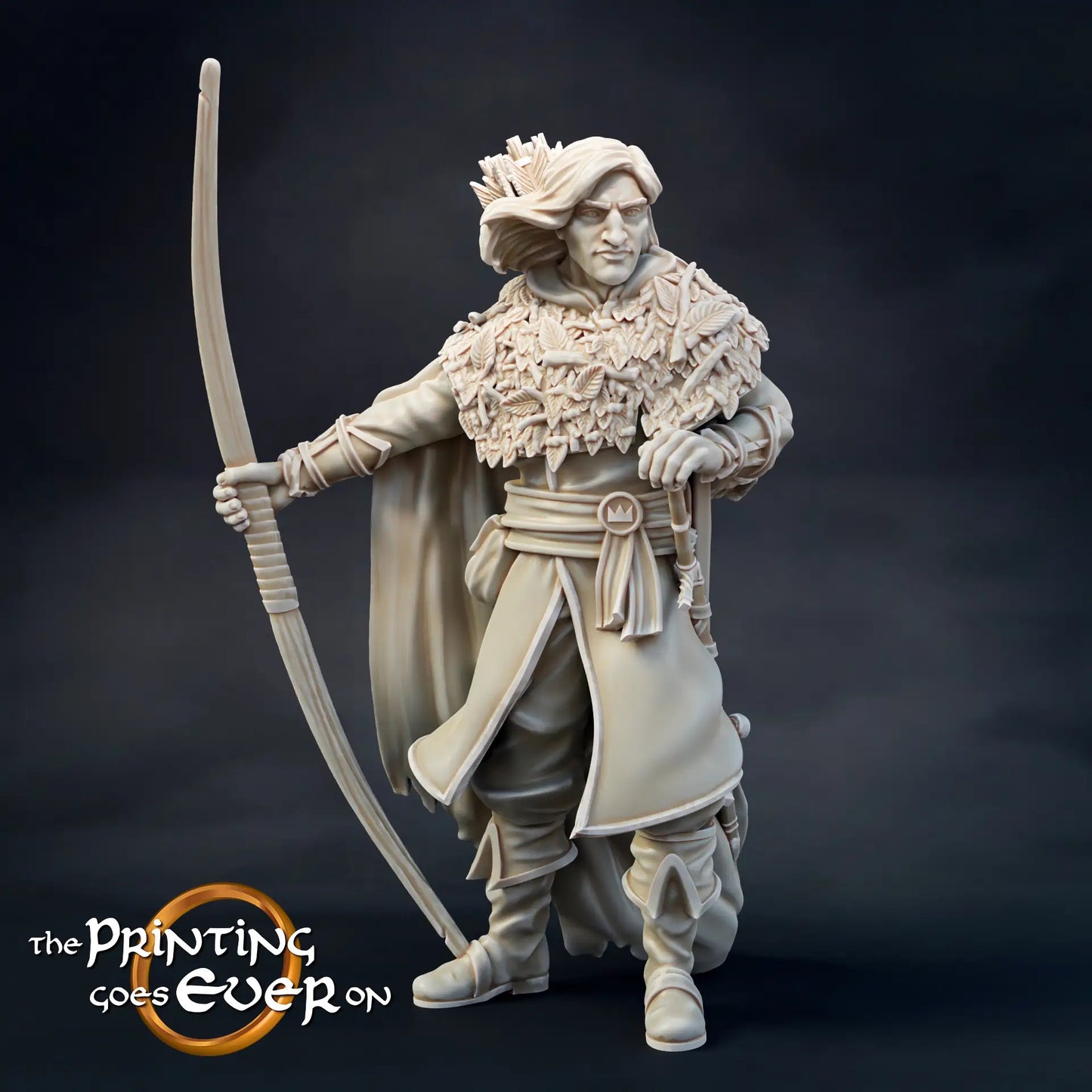 Productfoto Tabletop 28mm The Printing Goes Ever On (TPGEO) 0: Leider van de Noordelijke Rangers: Ranger uit het Woudland met zwaard en boog