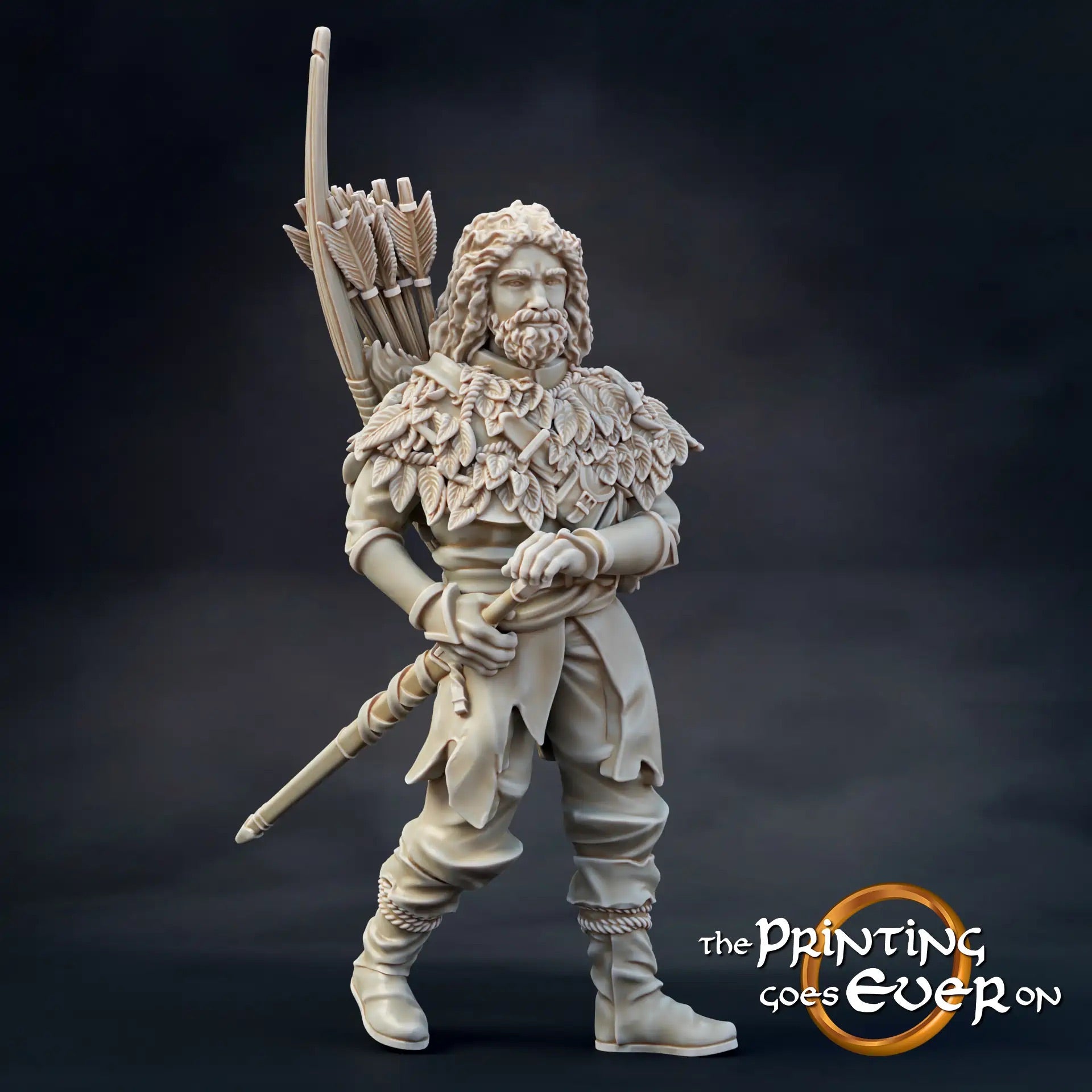 Productfoto Tabletop 28mm The Printing Goes Ever On (TPGEO) 0: Leider van de Noordelijke Rangers: Ranger uit het Woudland met zwaard en boog