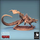 Productfoto Tabletop 28mm Lord of the Print (LotP) 0: Tabletop Miniatuur: Demonische Drachenbrut - Immortalis Dragon, Hellsbeest met Sichelsstaart in Aanvalshouding (24_02_D1)