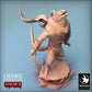 Productfoto Tabletop 28mm Lord of the Print (LotP) 0: Tabletop Miniatuur: Weerwolf Krijger - huilende Lykanthroop, Barbar en Duelant met twee gebogen messen (Werewolf Howl) (24_02_C4)
