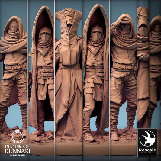 Productfoto Tabletop 28mm Lord of the Print (LotP) 0: Tabletop Miniatuur: Sonnenpriester Sun Priest, Woestijnverkenner, Cultist, Assassijn (24_03_H11)