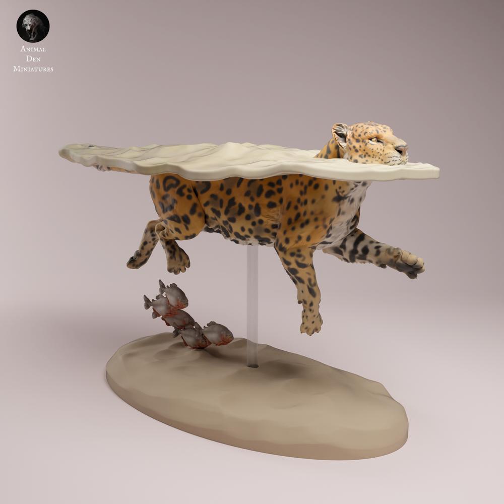Produktfoto Tierfigur Animal Den Miniatures 3: Wildtier Tierfigur: Jaguar - schwimmend (26_08_08)