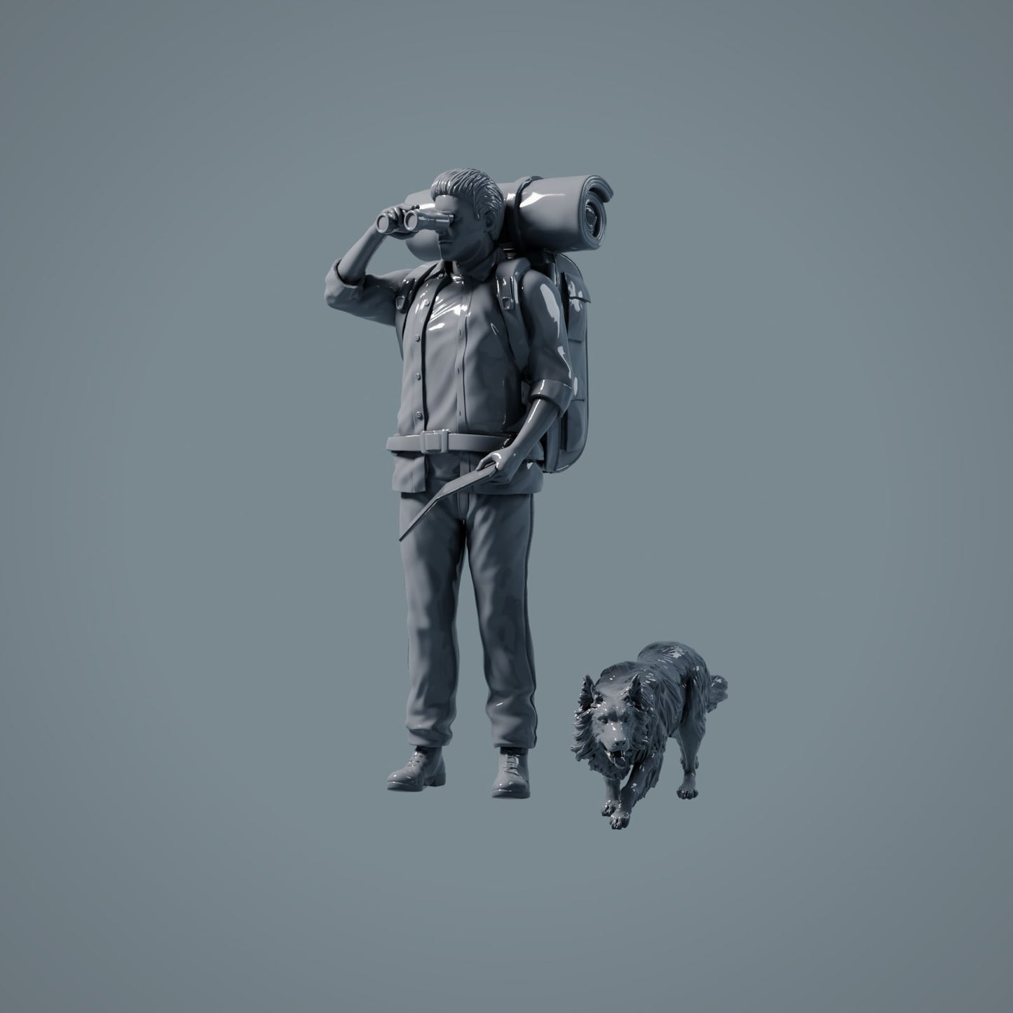 Huisdierfiguur: rennende hond - Border Collie (a005)