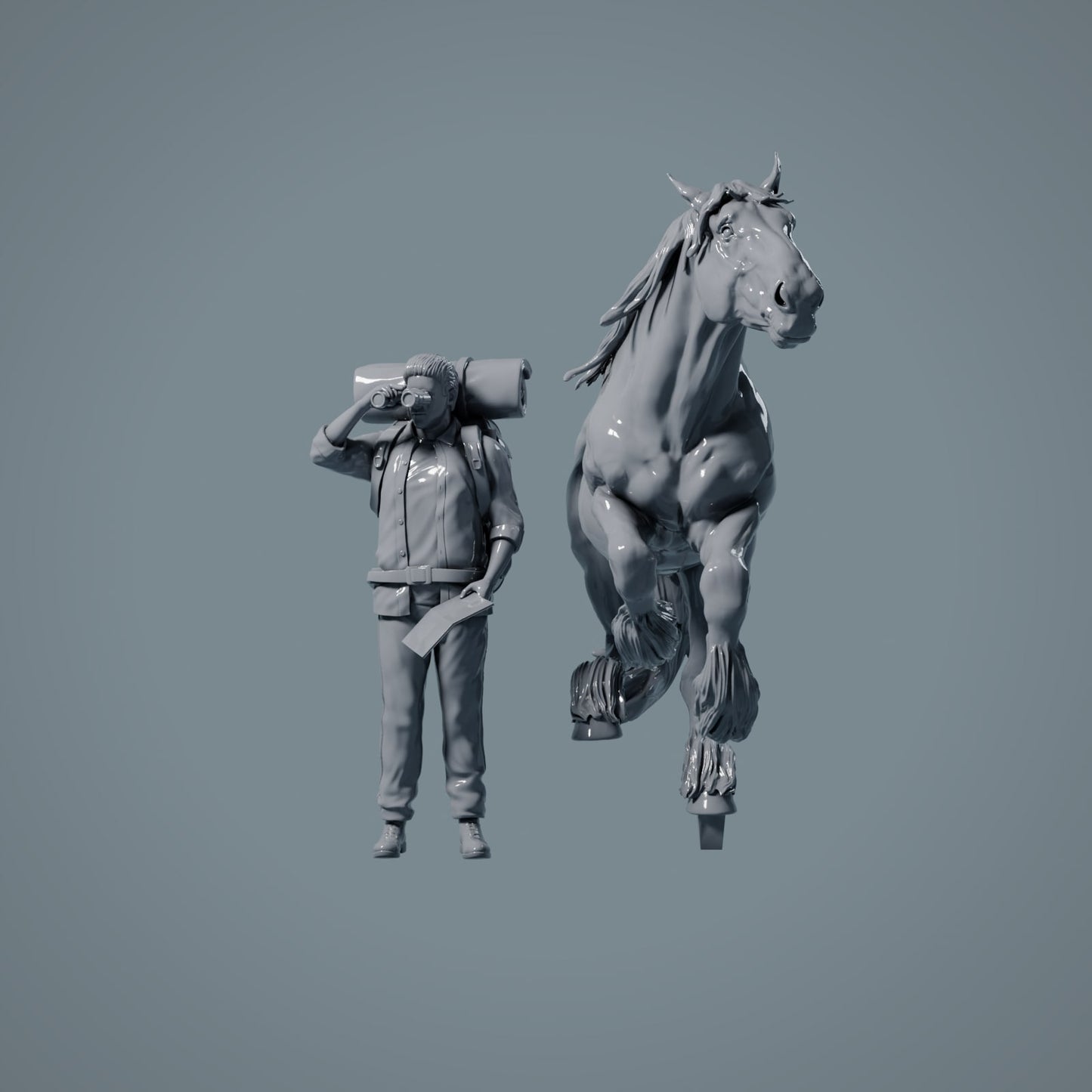 Boerderij Dier Figuur: rennend Paard - Suffolk Punch (a009)