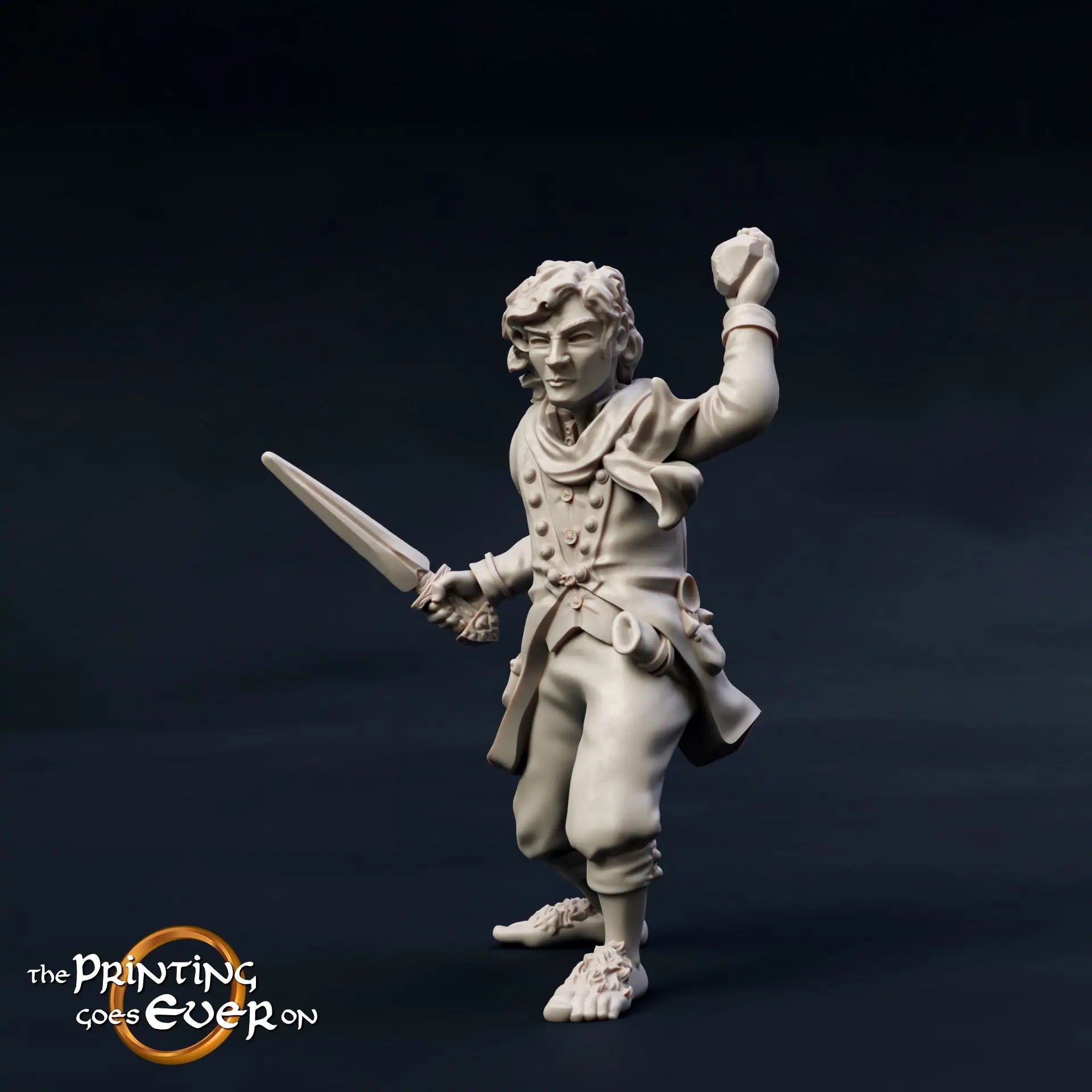 Productfoto Tabletop 28mm The Printing Goes Ever On (TPGEO) 0: 9 Helden in gevechtspositie: Gefährten van mensen, elfen, dwergen en hobbits - Krijgers
