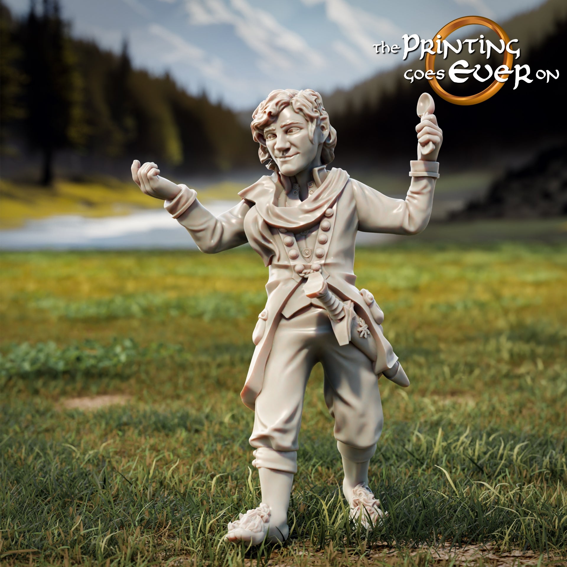 Productfoto Tabletop 28mm The Printing Goes Ever On (TPGEO) 0: 9 Helden in Wanderpose Remastered: Gefährten uit mensen, elfen, dwergen en halflingen - Wanderer