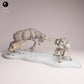 Produktfoto Tabletop 28mm Lord of the Print (LotP) 3: Wildtier Tierfigur: Maultierhirsch gegen Grauwolf - Konfrontation (26_01_06)