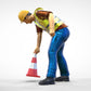 Productfoto 0: Wegwachter of Arbeider: Beveiliging met pylonen