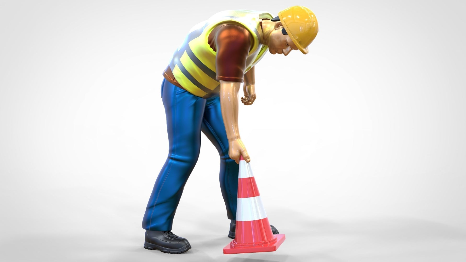 Productfoto 0: Wegwachter of Arbeider: Beveiliging met pylonen