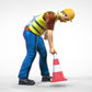Productfoto 0: Wegwachter of Arbeider: Beveiliging met pylonen