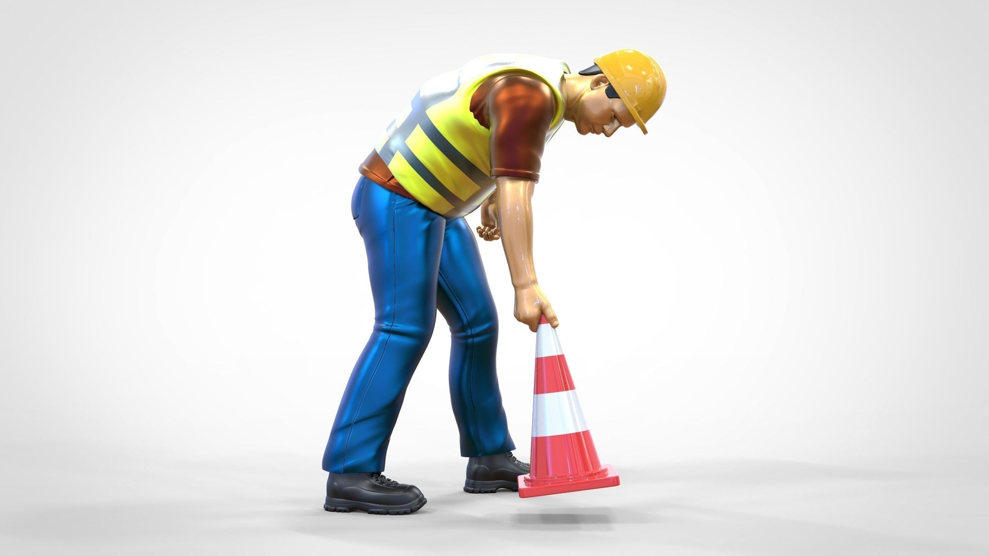 Productfoto 0: Wegwachter of Arbeider: Beveiliging met pylonen