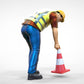Productfoto 0: Wegwachter of Arbeider: Beveiliging met pylonen
