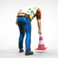 Productfoto 0: Wegwachter of Arbeider: Beveiliging met pylonen
