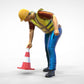 Productfoto 0: Wegwachter of Arbeider: Beveiliging met pylonen