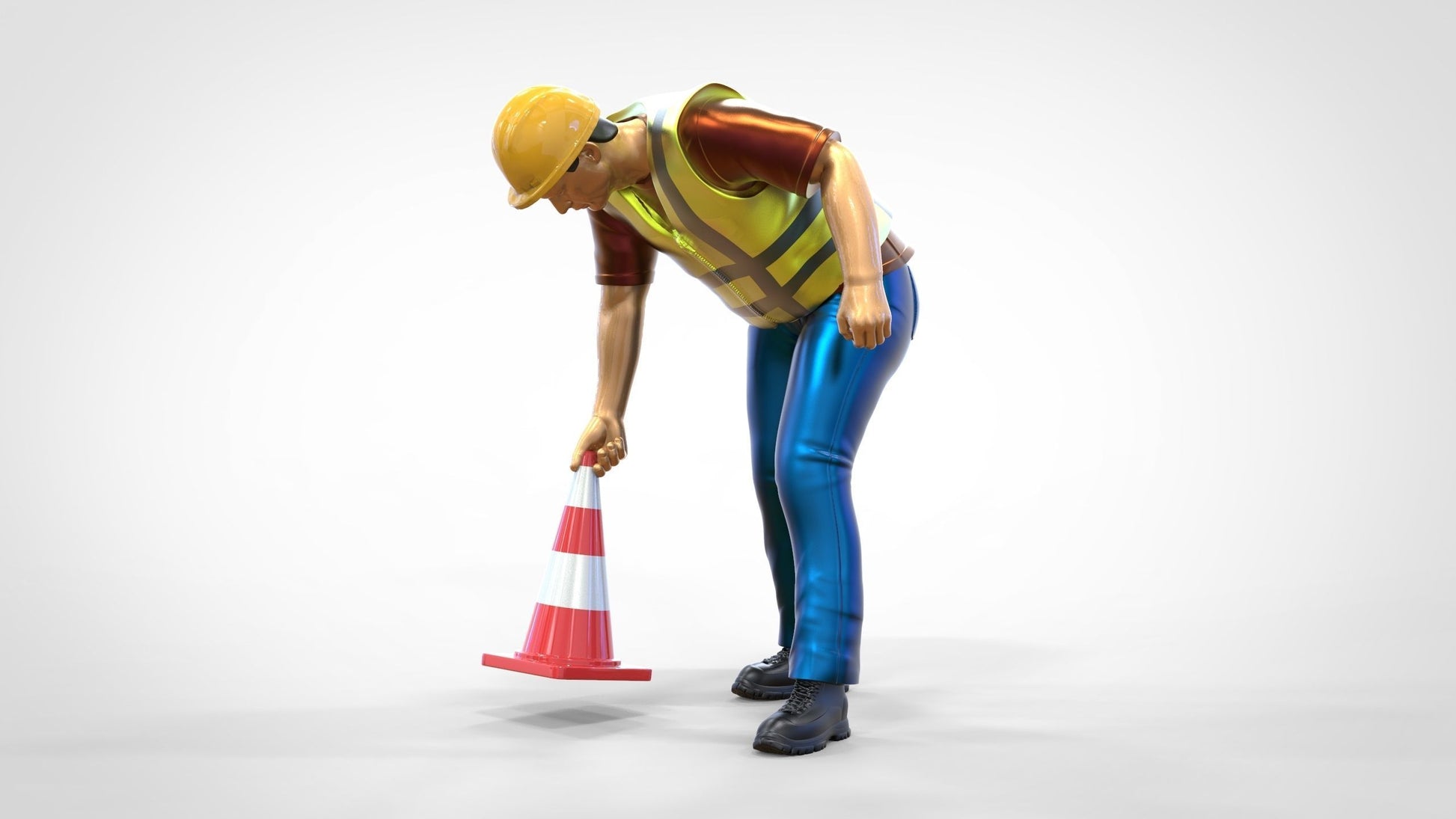 Productfoto 0: Wegwachter of Arbeider: Beveiliging met pylonen
