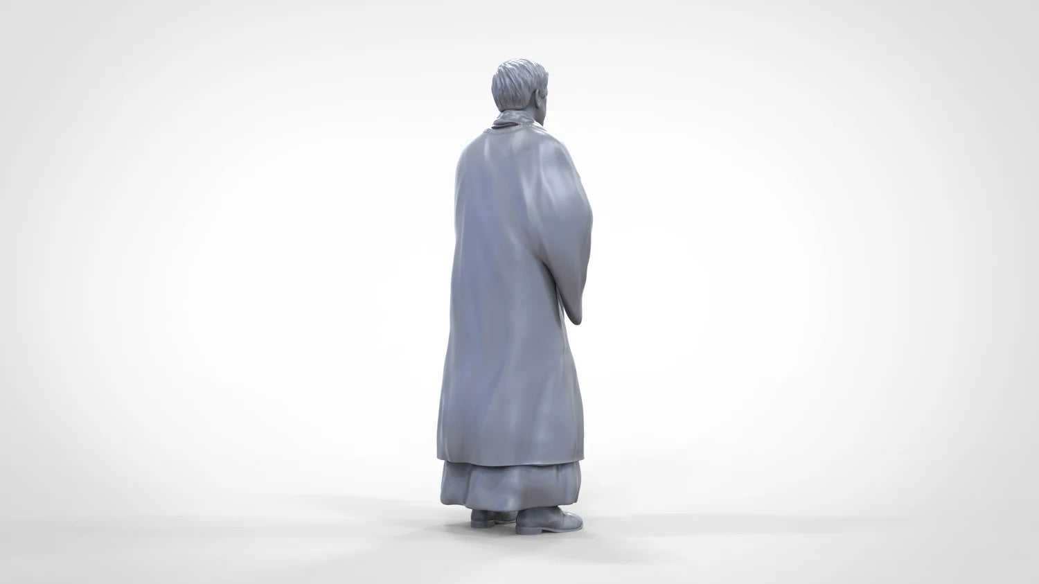 Productfoto diorama en modelbouw miniatuur figuur: geestelijke: pastoor / priester in mis