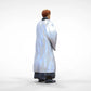 Productfoto diorama en modelbouw miniatuur figuur: geestelijke: pastoor / priester in mis