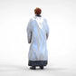 Productfoto diorama en modelbouw miniatuur figuur: geestelijke: pastoor / priester in mis