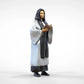 Produktfoto Diorama und Modellbau Miniatur Figur: Geistliche: Pfarrerin / Priesterin mit Bibel in Messe
