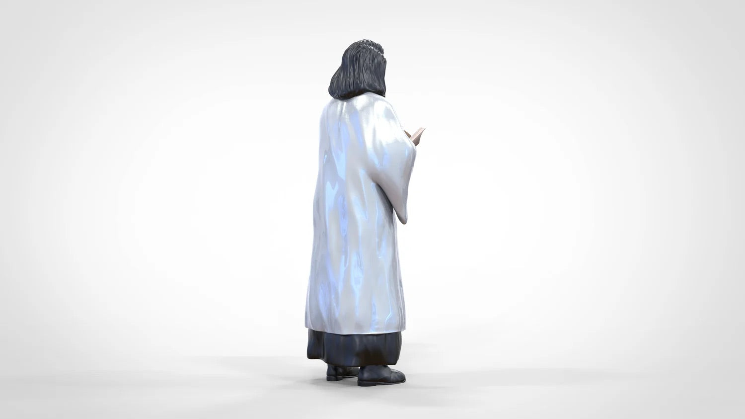 Produktfoto Diorama und Modellbau Miniatur Figur: Geistliche: Pfarrerin / Priesterin mit Bibel in Messe