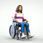 Diorama modelbouw productfoto 0: Vrouw in rolstoel – figuur in alledaagse kleding met lang haar (Ref. Nr. 451)