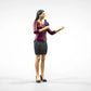 Produktfoto Diorama und Modellbau Miniatur Figur: Reporter Team - Reporterin mit Mikro