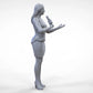 Produktfoto Diorama und Modellbau Miniatur Figur: Reporter Team - Reporterin mit Mikro