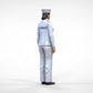 Produktfoto  0: Matrosin weiblich: Seemfrau in Uniform steht in Position