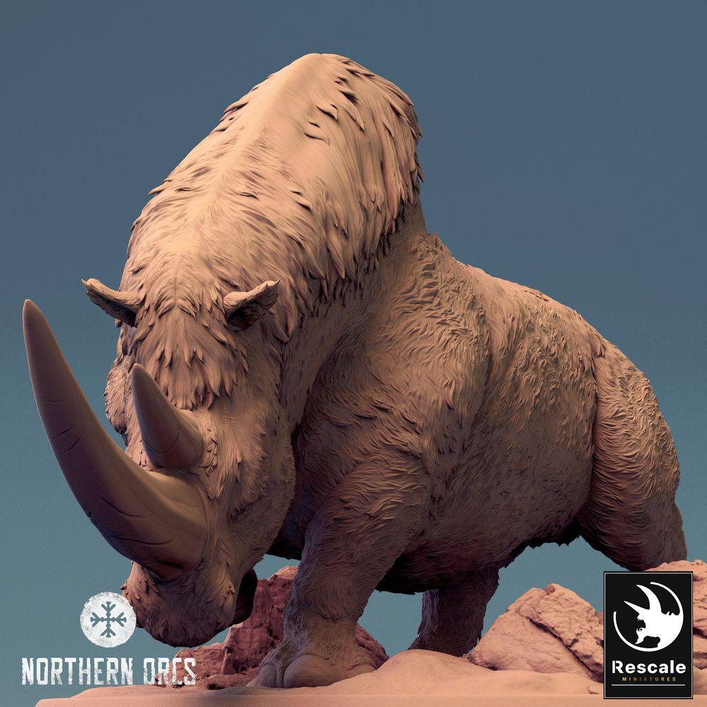 Productfoto Tabletop 28mm Lord of the Print (LotP) 0: Tabletop Miniatuur: Ork Oorlogszweef Rhino-Zwijn, Reuzenzwijn in Aanval, Oorlogszijn Mount, monsterlijk Beest (24_04_D1)