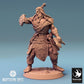 Productfoto Tabletop 28mm Lord of the Print (LotP) 0: Tabletop Miniatuur: Ork Krijger/Berserker met Haakzwaard en Kistenschild, Orc Warrior (24_04_H1)