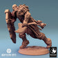Productfoto Tabletop 28mm Lord of the Print (LotP) 0: Tabletop Miniatuur: Ork Schildkrijger met Bijl, Frontvechter in Aanval, Schildbreker, Orc Soldaat Bijl Run (24_04_H2)