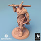 Productfoto Tabletop 28mm Lord of the Print (LotP) 0: Tabletop Miniatuur: Ork Krijger met Handkanon en Bijl, Barbaarse Kanonier, Warband Kampioen, Orc Krijger (24_04_J3)