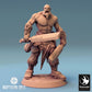 Productfoto Tabletop 28mm Lord of the Print (LotP) 0: Fantasy Figuur: Ork Krijger, Berserker met twee zwaarden, Stammeskampioen (Orc Dual Wield Warrior) (24_04_J5)