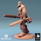 Productfoto Tabletop 28mm Lord of the Print (LotP) 0: Fantasy Figuur: Ork Krijger, Berserker met twee zwaarden, Stammeskampioen (Orc Dual Wield Warrior) (24_04_J5)
