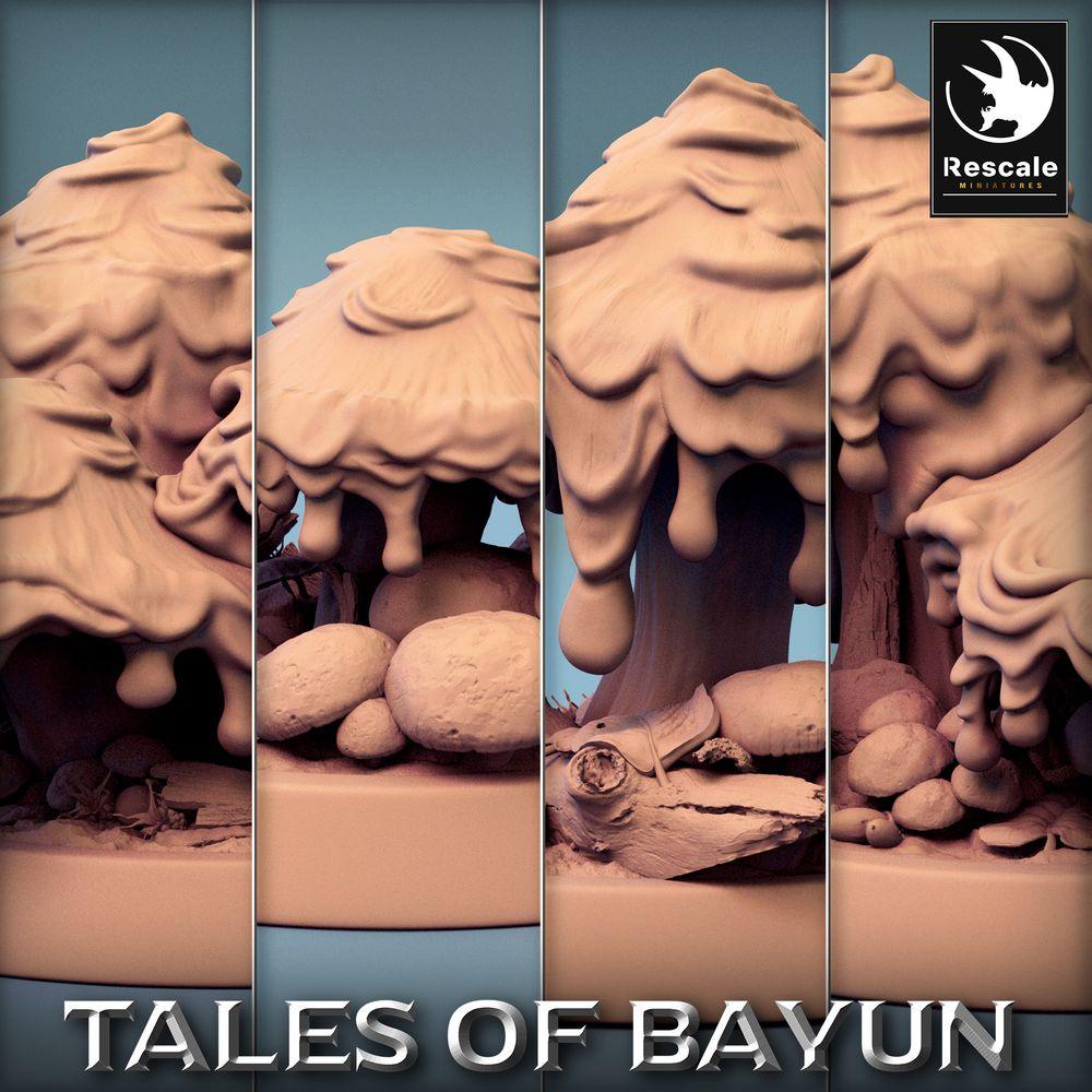 Productfoto Tabletop 28mm Lord of the Print (LotP) 0: Tabletop Miniatuur: Paddenstoelmobiel, Sporenwezen - Paddenstoelenbos Scatter Terrain, Doelmarker (24_01_B)
