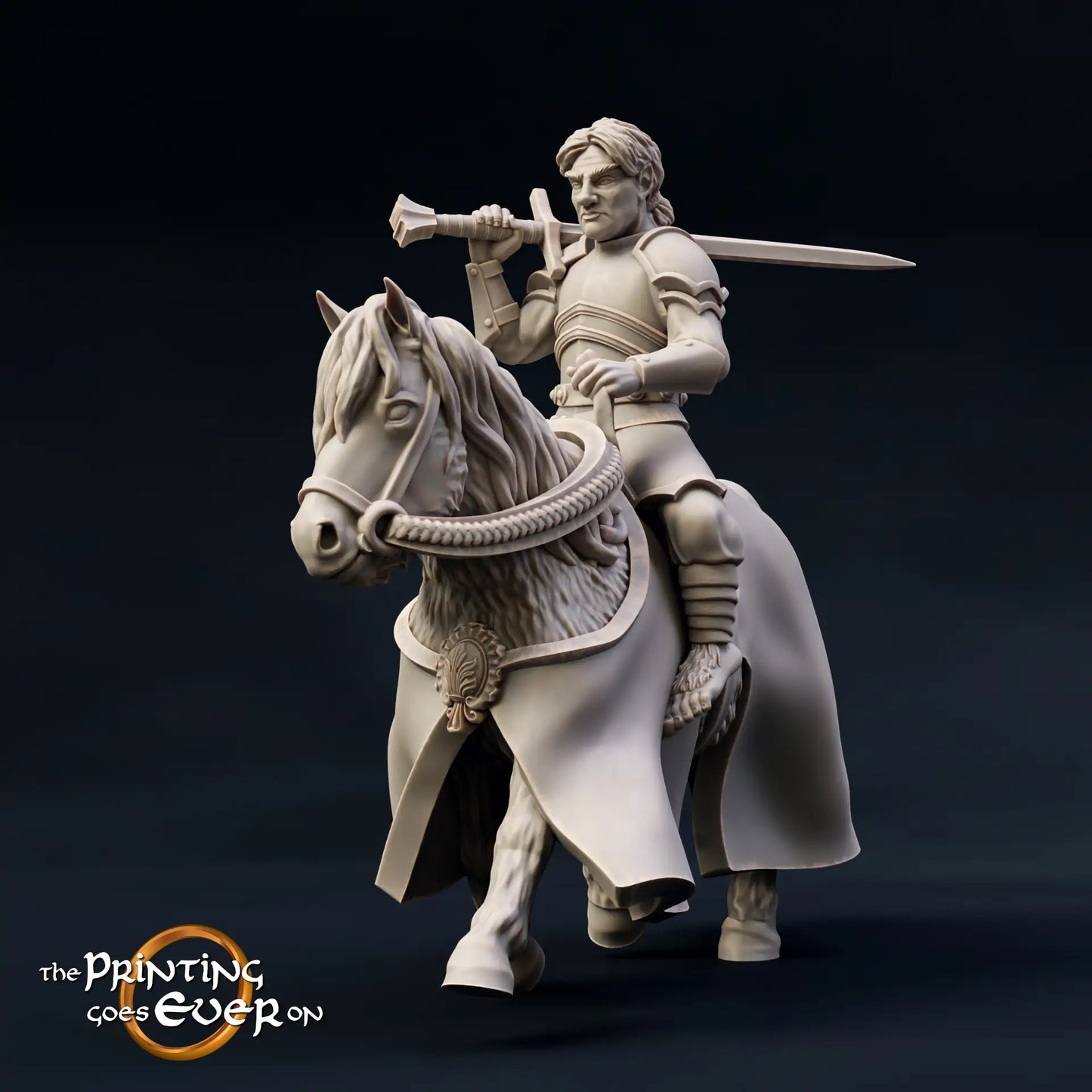 Productfoto Tabletop 28mm The Printing Goes Ever On (TPGEO) 0: Halfling Strijdgroep: Dappere Krijgers - Voetgroep en Ruiter