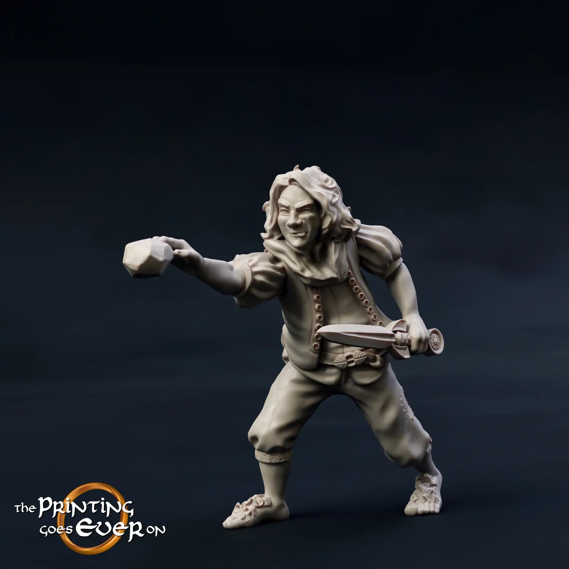Productfoto Tabletop 28mm The Printing Goes Ever On (TPGEO) 0: 9 Helden in gevechtspositie: Gefährten van mensen, elfen, dwergen en hobbits - Krijgers