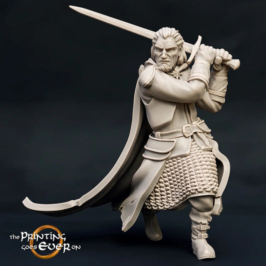 Produktfoto mittelalterliche historische Figur 75mm Scale The Printing Goes Ever On (TPGEO)  0: Mittelalterliche Ritter Figuren Ranger Schwert Waldläufer des Nordens