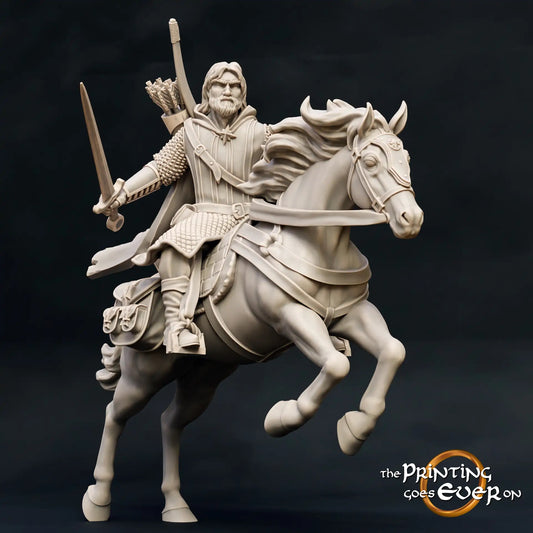 Produktfoto mittelalterliche historische Figur 75mm Scale The Printing Goes Ever On (TPGEO)  0: Mittelalterliche Ritter Figuren Ranger Reiter Schwert Waldläufer des Nordens