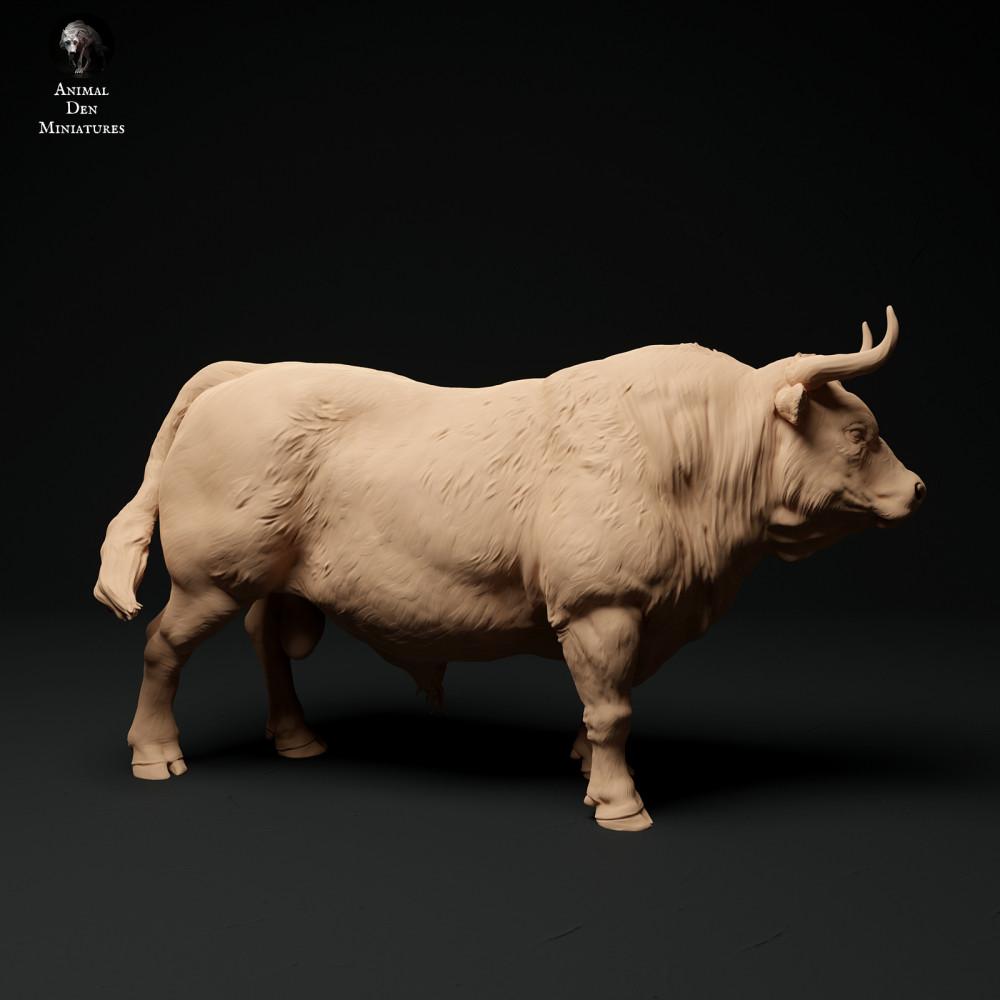 Productfoto dierenfiguur Animal Den Miniatures 1: Boerderijdierfiguur: Rode Devon-stier (24_01_62)