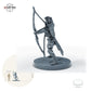 Untoter Bogenschütze – A: Größenvergleich, ca. 45 mm Gesamthöhe inklusive Base und höchstem Teil, mit 32-mm-Referenzfigur.