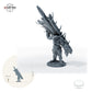 Hobgoblin-Schläger – A: Größenvergleich, ca. 140 mm Gesamthöhe inklusive Base und höchstem Teil, mit 32-mm-Referenzfigur.