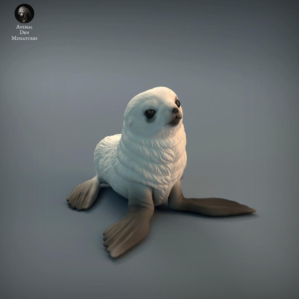 Productfoto dierenfiguur Animal Den Miniatures 2: zeedierfiguur: zeehondenjong (22_01_02)