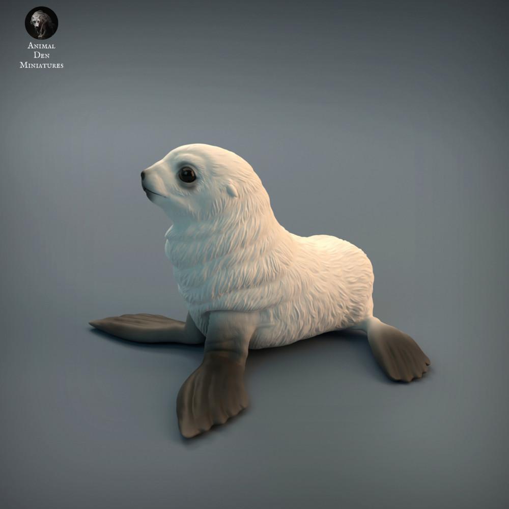 Productfoto dierenfiguur Animal Den Miniatures 3: zeedierfiguur: robbenjong (22_01_02)