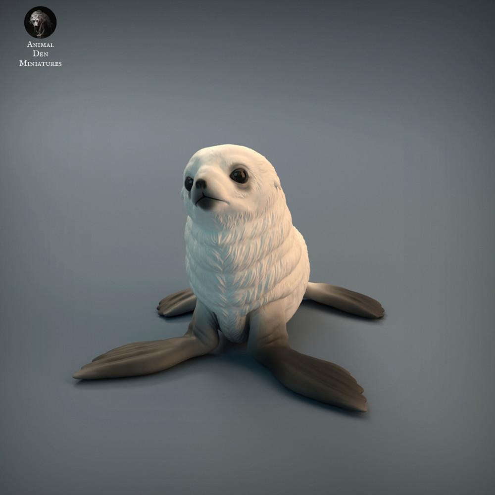 Productfoto dierenfiguur Animal Den Miniatures 4: zeedierfiguur: zeehondenjong (22_01_02)