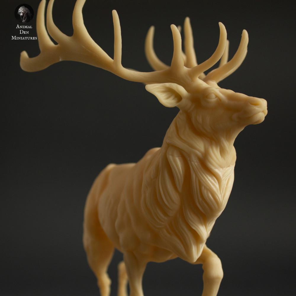 Productfoto dierenfiguur Animal Den Miniatures 4: Wilddierfiguur: wapitihert (22_02_02)