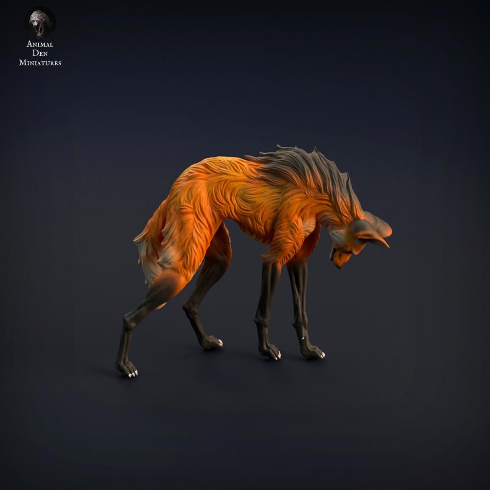 Productfoto dierenfiguur Animal Den Miniatures 0: wild dierfiguur: manenwolf (22_01_01)
