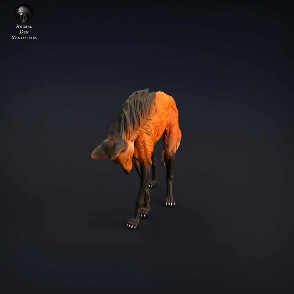 Productfoto dierenfiguur Animal Den Miniatures 2: Wild dierfiguur: manenwolf (22_01_01)